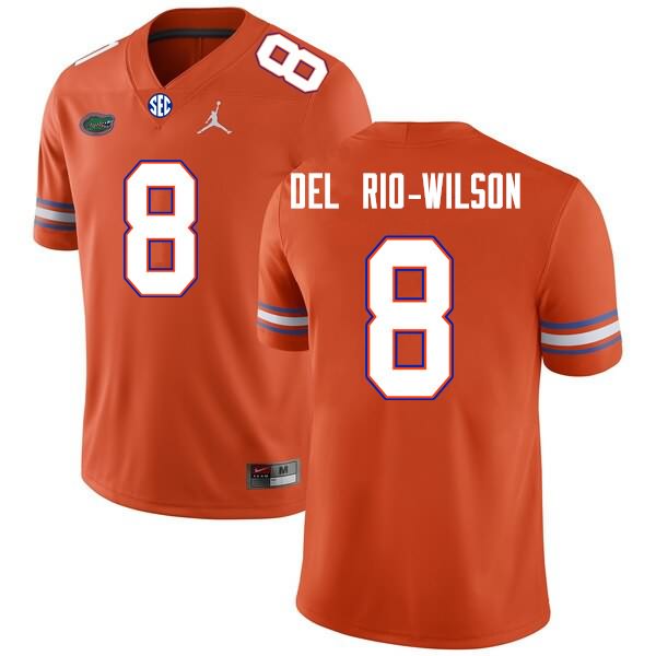 NCAA Florida Gators Carlos Del Rio-Wilson Men's #8 Nike Orange Stitched Authentic College Football Jersey WZC0464OV